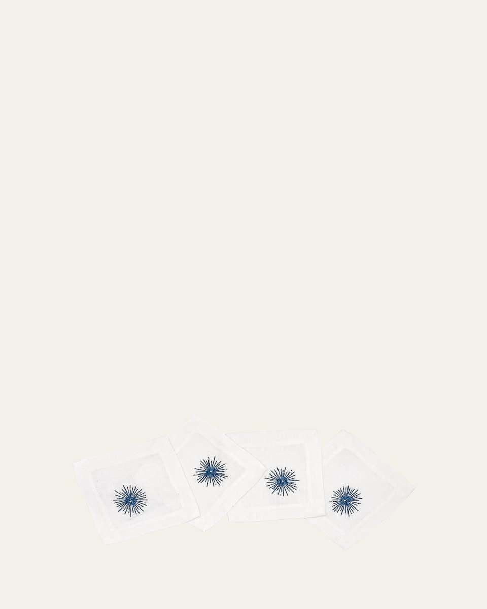 Starbust Blue Cocktail Napkins, Set of 4